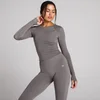 MP Women's Tempo Sheer Ruched Long Sleeve Top - Dark Truffle