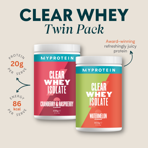 Clear Whey Twin Pack <br>  Was: <strike>$104.99</strike><br>Now: <b>$94.49</b>